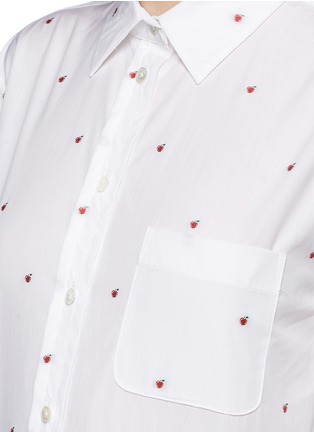 Detail View - Click To Enlarge - EQUIPMENT - 'Kenton' apple embroidery cotton shirt