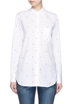 Main View - Click To Enlarge - EQUIPMENT - 'Kenton' apple embroidery cotton shirt