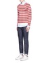 Figure View - Click To Enlarge - MAISON KITSUNÉ - Pixelated stripe jacquard sweater