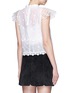 Back View - Click To Enlarge - GIAMBA - Hand embroidery guipure floral lace top