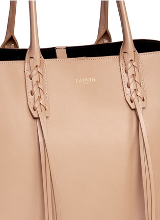 Detail View - Click To Enlarge - LANVIN - 'Small Shopper' lace-up tassel leather tote