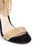 Detail View - Click To Enlarge - LANVIN - Curb chain fringe suede sandals