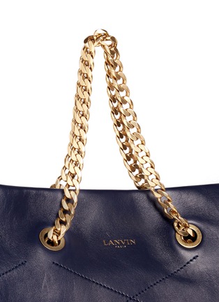 Detail View - Click To Enlarge - LANVIN - 'Sugar' medium leather shopper chain tote