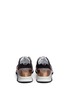 Back View - Click To Enlarge - LANVIN - 'Basket' suede panel metallic leather sneakers
