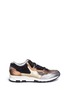 Main View - Click To Enlarge - LANVIN - 'Basket' suede panel metallic leather sneakers