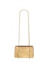 Back View - Click To Enlarge - LANVIN - Metallic lizard leather chain boxy shoulder bag