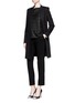 Figure View - Click To Enlarge - ST. JOHN - 'Emma' crepe Morocain cropped straight pants