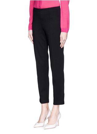 Front View - Click To Enlarge - ST. JOHN - Pintuck ponte knit cropped pants