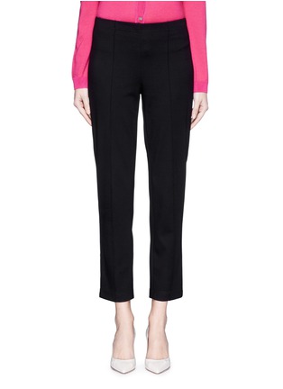 Main View - Click To Enlarge - ST. JOHN - Pintuck ponte knit cropped pants