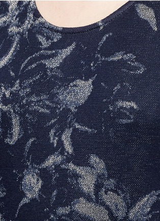 Detail View - Click To Enlarge - ST. JOHN - 'Island Flora' jacquard shimmer knit dress