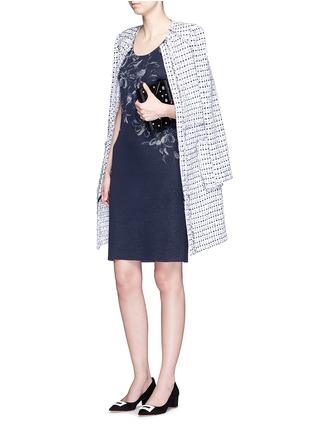 Figure View - Click To Enlarge - ST. JOHN - 'Island Flora' jacquard shimmer knit dress