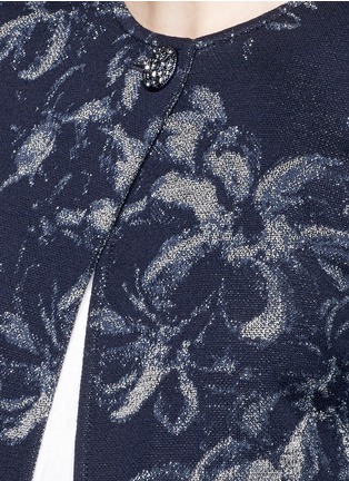 Detail View - Click To Enlarge - ST. JOHN - 'Island Floral' fil coupé shimmer knit cardigan