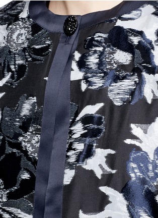 Detail View - Click To Enlarge - ST. JOHN - 'Amalfi' floral fil coupé chiffon coat