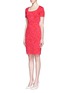 Front View - Click To Enlarge - ST. JOHN - 'Chateau' floral jacquard knit sheath dress