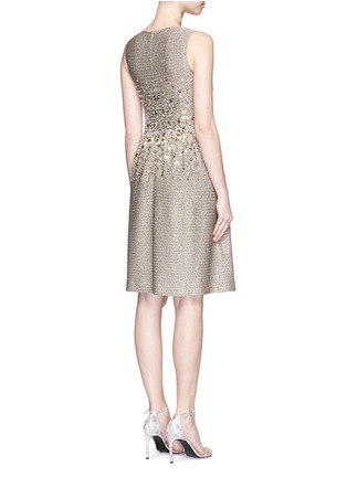 Back View - Click To Enlarge - ST. JOHN - Beaded bauble knit sleeveless dress