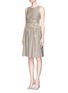 Front View - Click To Enlarge - ST. JOHN - Beaded bauble knit sleeveless dress