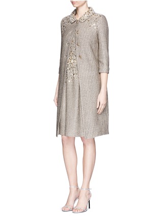 Figure View - Click To Enlarge - ST. JOHN - Beaded bauble knit sleeveless dress