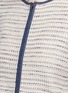 Detail View - Click To Enlarge - ST. JOHN - 'Tessere' denim trim zip cardigan