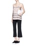 Figure View - Click To Enlarge - VINCE - Shadow Stripe silk racerback camisole