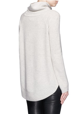 Back View - Click To Enlarge - VINCE - Side zip wool-cashmere turtleneck sweater