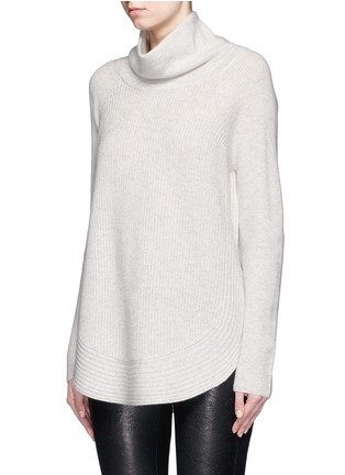 Front View - Click To Enlarge - VINCE - Side zip wool-cashmere turtleneck sweater