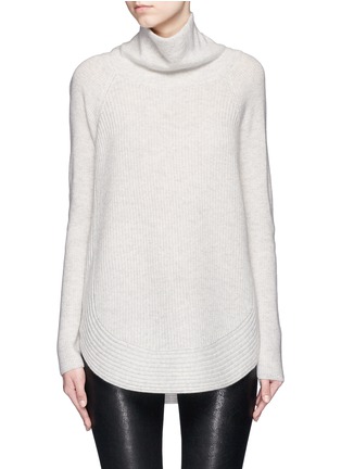 Main View - Click To Enlarge - VINCE - Side zip wool-cashmere turtleneck sweater