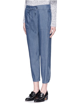 Front View - Click To Enlarge - VINCE - Wrap front chambray pants