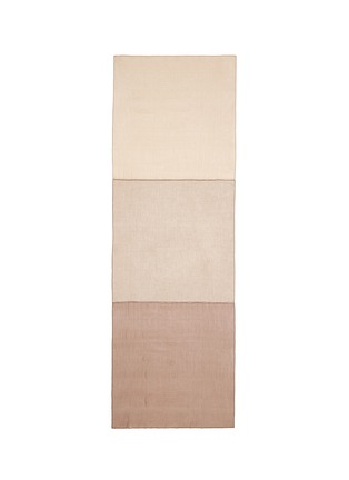 Main View - Click To Enlarge - JANAVI - Silk chiffon panel cashmere scarf
