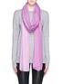 Figure View - Click To Enlarge - JANAVI - Silk chiffon panel cashmere scarf