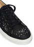 Detail View - Click To Enlarge - CHARLOTTE OLYMPIA - 'Bejewelled' rhinestone linen sneakers