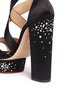 Detail View - Click To Enlarge - CHARLOTTE OLYMPIA - 'Edna' rhinestone silk satin platform sandals