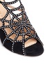 Detail View - Click To Enlarge - CHARLOTTE OLYMPIA - 'Lotte' Charlotte's web strass suede sandals