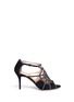 Main View - Click To Enlarge - CHARLOTTE OLYMPIA - 'Lotte' Charlotte's web strass suede sandals