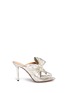 Main View - Click To Enlarge - CHARLOTTE OLYMPIA - 'Ilona' knot lamé mule sandals