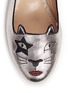 Detail View - Click To Enlarge - CHARLOTTE OLYMPIA - 'Kiss Kitty' metallic lamé flats