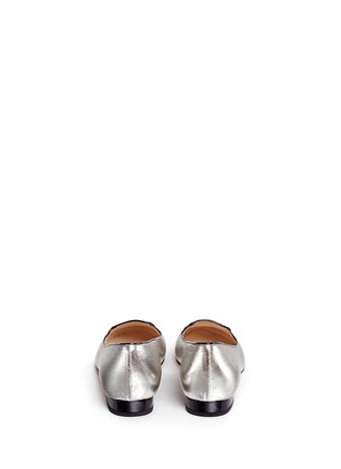 Back View - Click To Enlarge - CHARLOTTE OLYMPIA - 'Kiss Kitty' metallic lamé flats