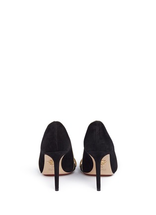 Back View - Click To Enlarge - CHARLOTTE OLYMPIA - 'Christine 95' suede d'Orsay sandals