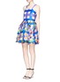 Front View - Click To Enlarge - CHICTOPIA - Seafood plaid check dress
