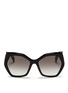 Main View - Click To Enlarge - PRADA - Oversize acetate angular sunglasses