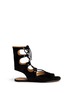 Main View - Click To Enlarge - CHLOÉ - 'Lettonia' lace-up suede gladiator sandals