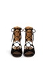 Figure View - Click To Enlarge - CHLOÉ - 'Lettonia' lace-up suede gladiator sandals