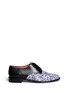 Main View - Click To Enlarge - CLERGERIE - 'Jira' freeze print sateen leather slip-on Oxfords