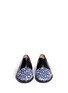 Figure View - Click To Enlarge - CLERGERIE - 'Jira' freeze print sateen leather slip-on Oxfords