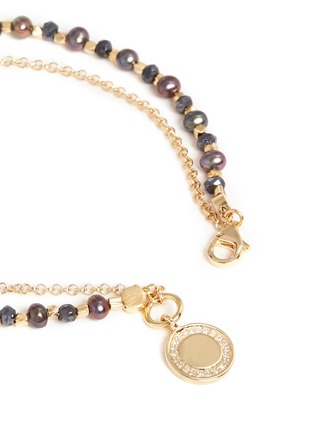 Detail View - Click To Enlarge - ASTLEY CLARKE - 'Cosmos' 18k gold peacock pearl spinel friendship bracelet - Golden Curiosity
