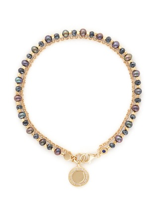 Main View - Click To Enlarge - ASTLEY CLARKE - 'Cosmos' 18k gold peacock pearl spinel friendship bracelet - Golden Curiosity