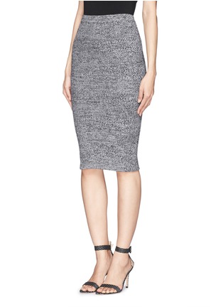 Front View - Click To Enlarge - ALICE & OLIVIA - 'Solange' herringbone knit pencil skirt