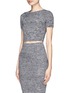 Front View - Click To Enlarge - ALICE & OLIVIA - Herringbone knit cropped top