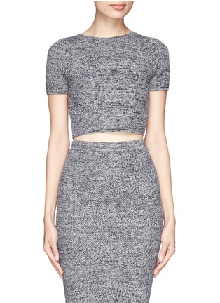 Main View - Click To Enlarge - ALICE & OLIVIA - Herringbone knit cropped top