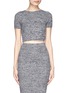 Main View - Click To Enlarge - ALICE & OLIVIA - Herringbone knit cropped top