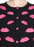Detail View - Click To Enlarge - ALICE & OLIVIA - 'Pout' lip appliqué cardigan